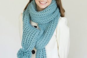 Himalayan Mist Chunky Ribbed Scarf – Giveaway + Crochet Pattern