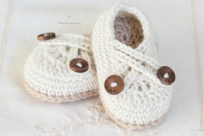 Swiss Coffee Baby Booties – Crochet Pattern