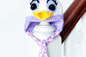 Daisy Duck Inspired Baby Hat Crochet Pattern