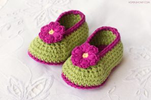 Fairy Blossom Baby Booties Crochet Pattern