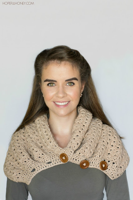 Nightingale Button Scarf - Giveaway + Crochet Pattern - Hopeful Honey